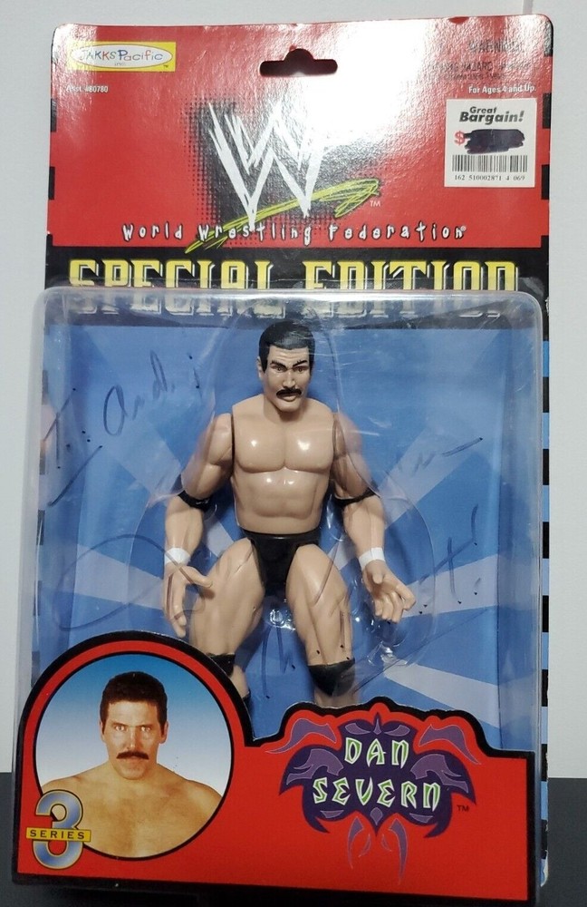 WWF Jakks DAN SEVERN Series 3 • Special Edition.  Autographed